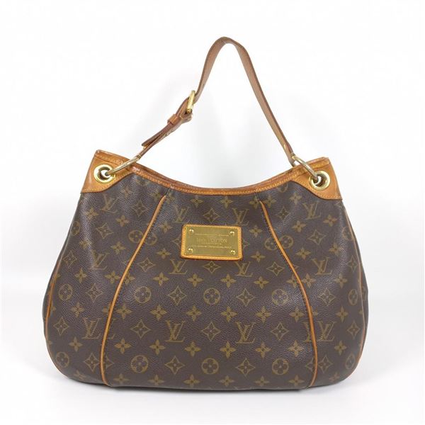 Louis Vuitton Brown Monogram Canvas Leather Galliera PM Hobo Bag