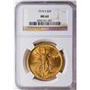 Image 1 : 1914-S $20 Saint Gaudens Double Eagle Gold Coin NGC MS62