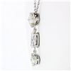 Image 4 : Vintage 14k White Gold 1.63 ctw Princess & Marquise Diamond Drop Dangle Pendant