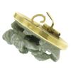 Image 3 : Vintage 14k Yellow Gold Carved Angel Lava Rock Brooch Pin