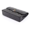 Image 3 : Chanel Black Quilted Lambskin Leather Double Flap Shoulder Bag