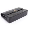 Image 4 : Chanel Black Quilted Lambskin Leather Double Flap Shoulder Bag