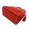 Image 3 : Chanel Red Quilted Suede CC Zip Tote Bag
