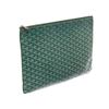 Image 2 : Goyard Green Goyardine Coated Canvas Senat GM Clutch