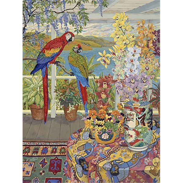 Parrots on the Veranda by John Powell