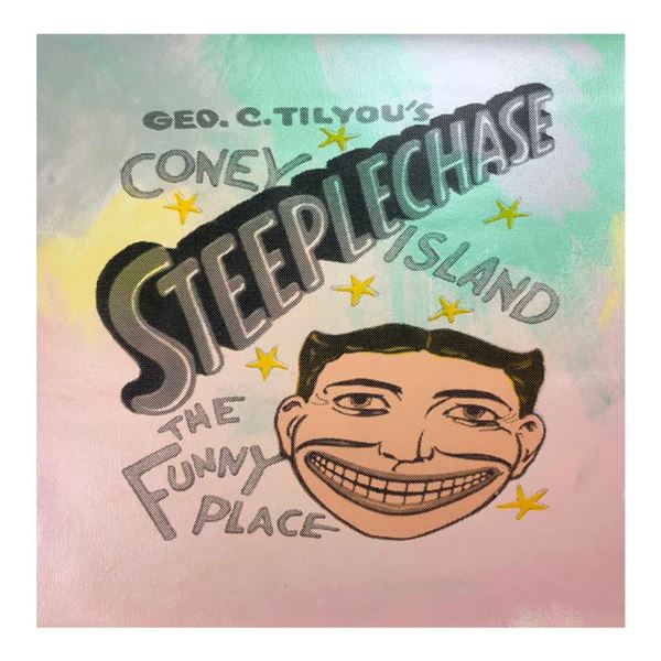 Steepechase, Coney Island by Steve Kaufman (1960-2010)