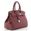 Image 1 : Hermes Pink Clemence Leather Palladium Hardware Birkin handbag