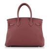 Image 2 : Hermes Pink Clemence Leather Palladium Hardware Birkin handbag