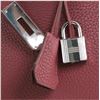 Image 5 : Hermes Pink Clemence Leather Palladium Hardware Birkin handbag