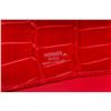 Image 6 : Hermes Red Electric Crocodile Kelly Cut Clutch Bag