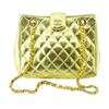 Image 1 : Chanel Gold Metallic Quilted Lambskin Leather Supermodel Chain Small Shoulder Ba