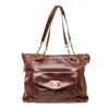 Image 1 : Chanel Brown Leather Large CC Chain Shoulder Bag