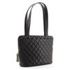 Image 2 : Chanel Vintage Black Quilted Caviar Leather Zip Chain Medium Shoulder Bag