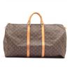 Image 1 : Louis Vuitton Brown Monogram Canvas Leather Keepall 60 cm Duffle Bag Luggage