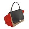Image 3 : Celine Black Red Multicolor Leather Trapeze Two-Way Bag