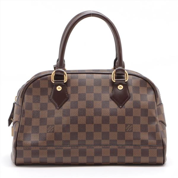 Louis Vuitton Damier Ebene Canvas Leather Duomo Hobo Bag
