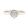 Image 2 : 0.41 ctw Diamond Heart Shaped Ring - 14KT White Gold