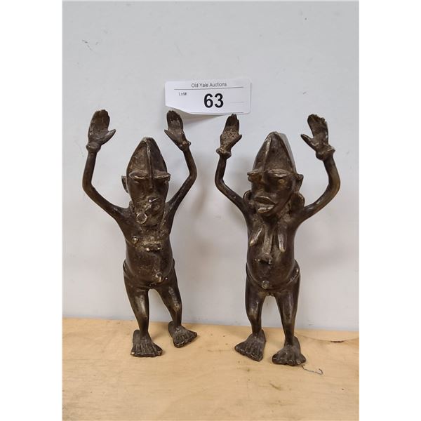 CAST METAL CONGO TRIBESMEN FIGURINES