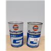 Image 1 : TWO VINTAGE GULF OIL QUARTS