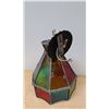 Image 2 : VINTAGE STAIN GLASS CHANDELIER