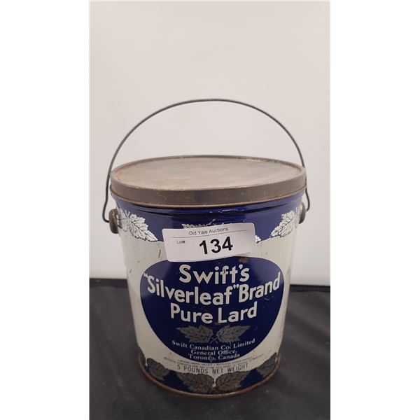 EARLY SWIFTS SILVER LEAF LARD 5 POUND PALE