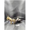 Image 1 : BRASS & METAL DONKEY & CART