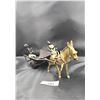 Image 2 : BRASS & METAL DONKEY & CART