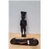 Image 1 : AFRICAN STATUE & WOOD BOWL