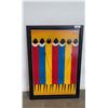 Image 1 : LARGE TRIBAL OIL ON CANVAS FRAME PICTURE