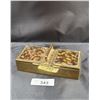 Image 1 : VINTAGE BRASS CIGARETTE CASE WITH TORTOISE SHELL INLAY