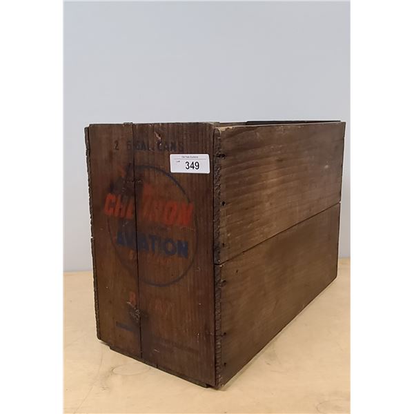 CHEVRON AVIATION WOODEN CRATE