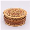 Image 1 : Eastern European Carved Cork Lidded Trinket Box
