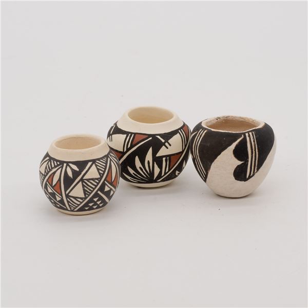3 Pieces of Miniature Acoma Pottery