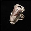 Image 2 : Navajo Sterling Buffalo Turquoise Ring, Size 7