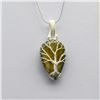 Image 2 : Silver Wrapped Tree of Life Labradorite Necklace