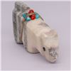 Image 2 : Zuni Alabaster Mountain Lion Fetish by O. Lucio