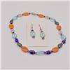 Image 1 : Quail Ridge Studios Multi-Gem Choker and Earrings