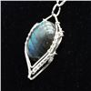 Image 2 : Sterling Wrapped Labradorite Pendant Necklace