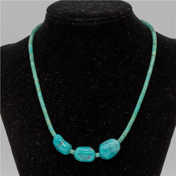 Santo Domingo Turquoise Heishi Necklace