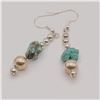 Image 8 : Silver Cross & Turquoise Nugget Choker, Earrings
