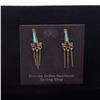 Image 1 : Zuni Sterling Turquoise Sugilite and Jet Earrings