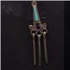 Image 2 : Zuni Sterling Turquoise Sugilite and Jet Earrings