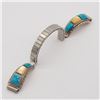 Image 1 : Navajo Sterling Shell & Turquoise Watch Band