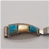 Image 7 : Navajo Sterling Shell & Turquoise Watch Band