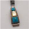 Image 8 : Navajo Sterling Shell & Turquoise Watch Band