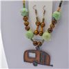 Image 2 : Travel Trailer Pendant Necklace and Earrings