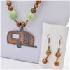 Image 3 : Travel Trailer Pendant Necklace and Earrings
