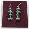 Image 1 : Navajo Turquoise and Shell Heishi Earrings