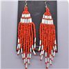 Image 1 : Kiowa Apache Beaded Earrings by Richard Aitson