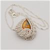 Image 1 : Sterling Silver Wire Wrapped Jasper Necklace